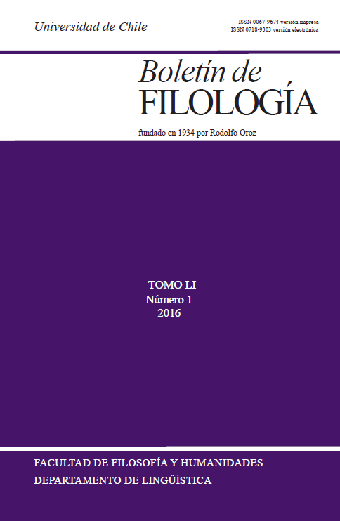 											View Vol. 51 No. 1 (2016): Boletín de Filología
										